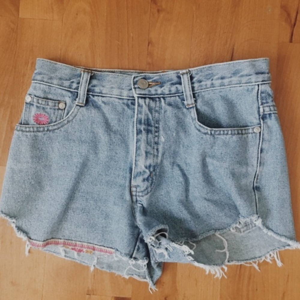 Denim cut off shorts